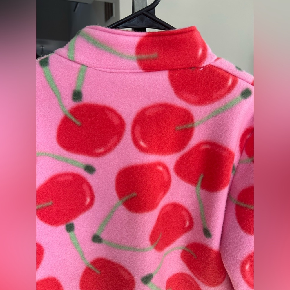 ✨NWOT Pink Cherry Fleece Zip Jacket - Picture 7 of 11